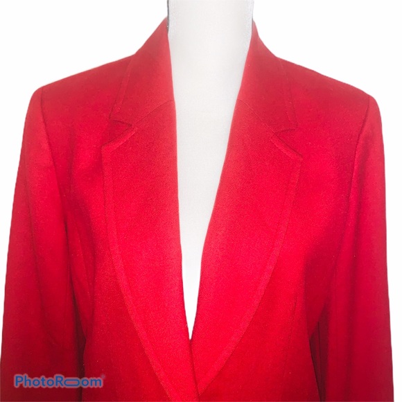 PENDLETON | Vintage Virgin Wool Red Blazer Jacket - Picture 2 of 7